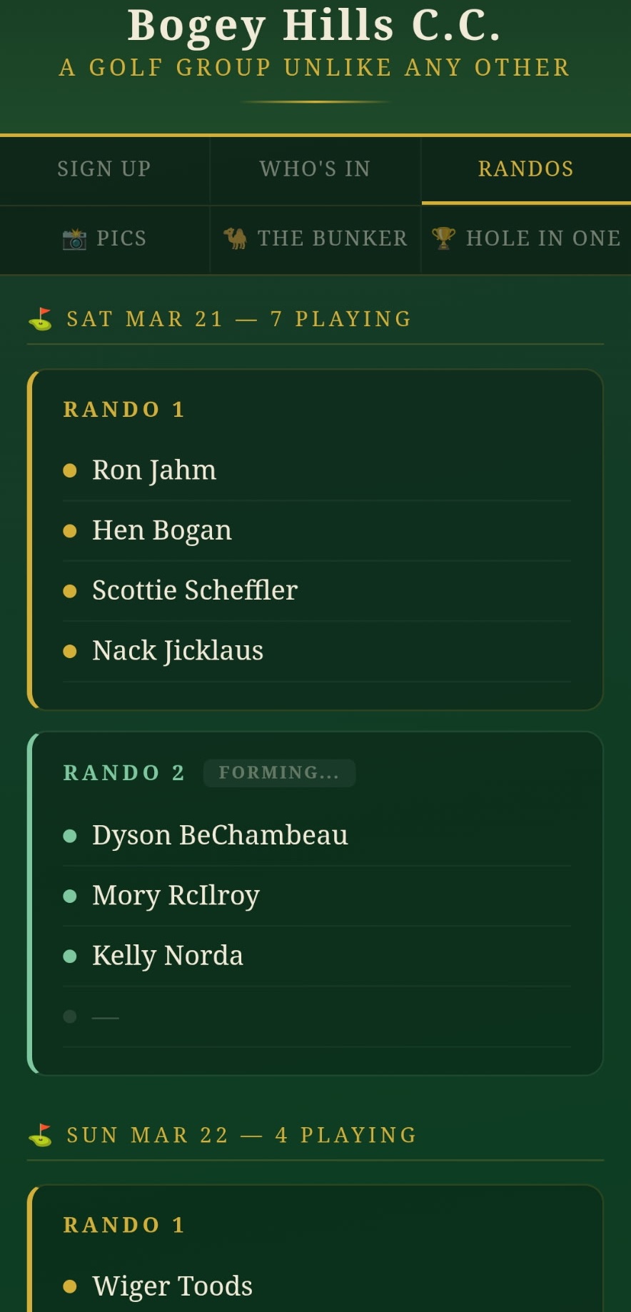 Sheet-Tee Randos page